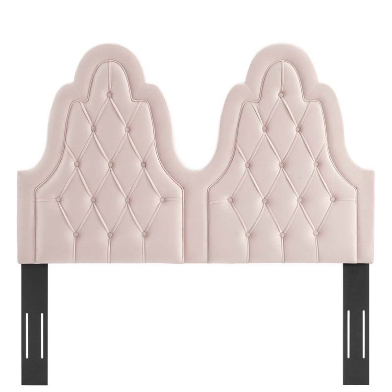 Modway Augustine Tufted Performance Velvet Twin Headboard in Pink