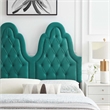 Modway Augustine Tufted Performance Velvet Twin Headboard in Teal Green