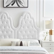 Modway Augustine Tufted Performance Velvet Twin Headboard in White