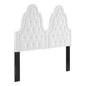 Modway Augustine Tufted Performance Velvet Twin Headboard in White