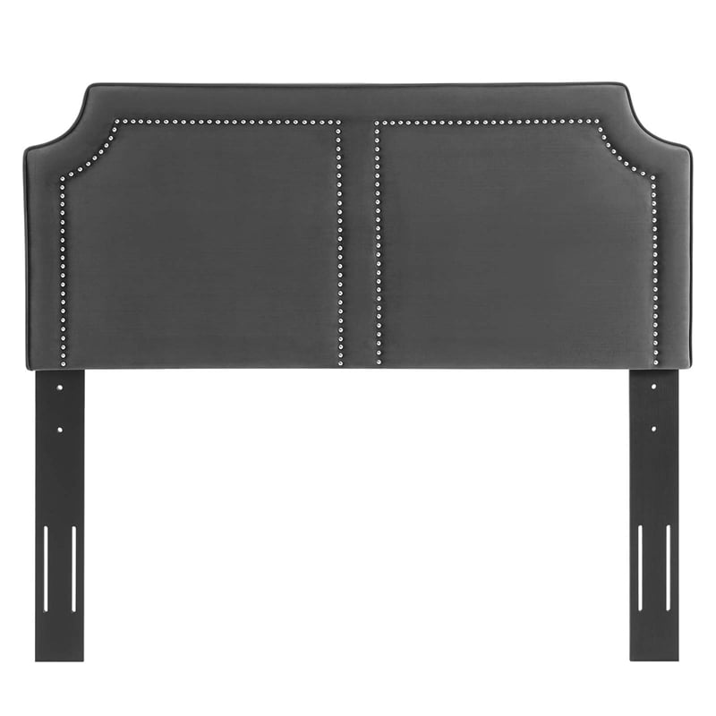 Modway Cynthia Modern Performance Velvet Twin Headboard in Charcoal