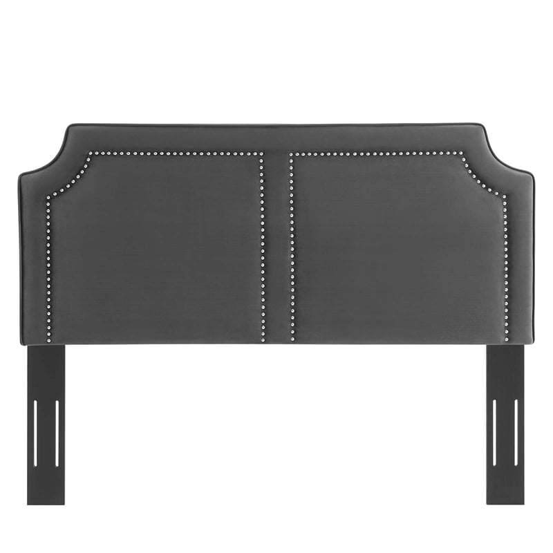 Modway Cynthia Modern Performance Velvet Twin Headboard in Charcoal