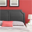 Modway Cynthia Modern Performance Velvet Twin Headboard in Charcoal