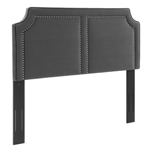 Modway Cynthia Modern Performance Velvet Twin Headboard in Charcoal