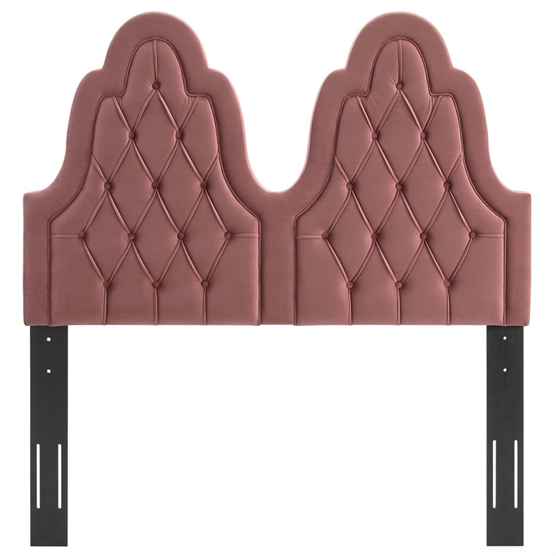 Modway Augustine Performance Velvet King/California King Headboard in Dusty Rose