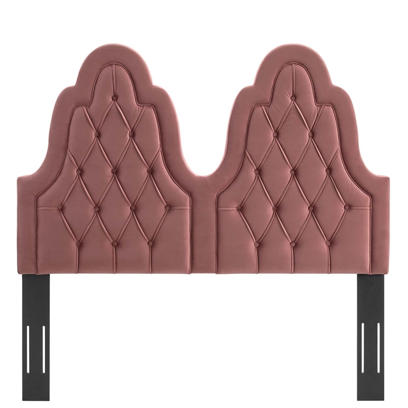 Modway Augustine Performance Velvet King/California King Headboard in Dusty Rose
