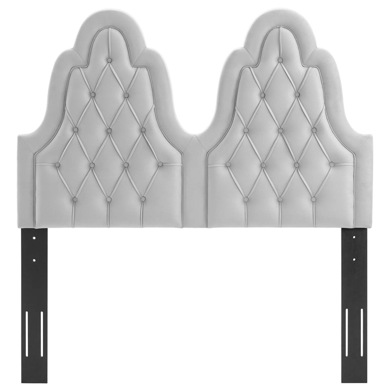Modway Augustine Performance Velvet King/California King Headboard in Light Gray