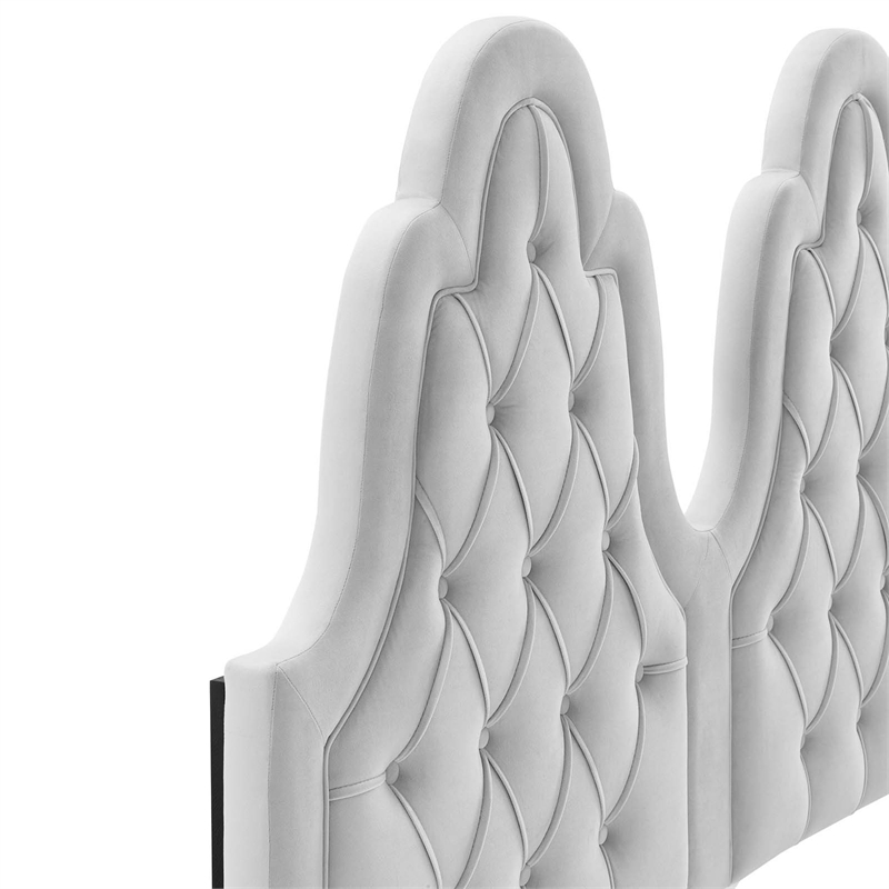 Modway Augustine Performance Velvet King/California King Headboard in Light Gray
