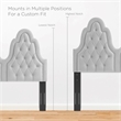 Modway Augustine Performance Velvet King/California King Headboard in Light Gray