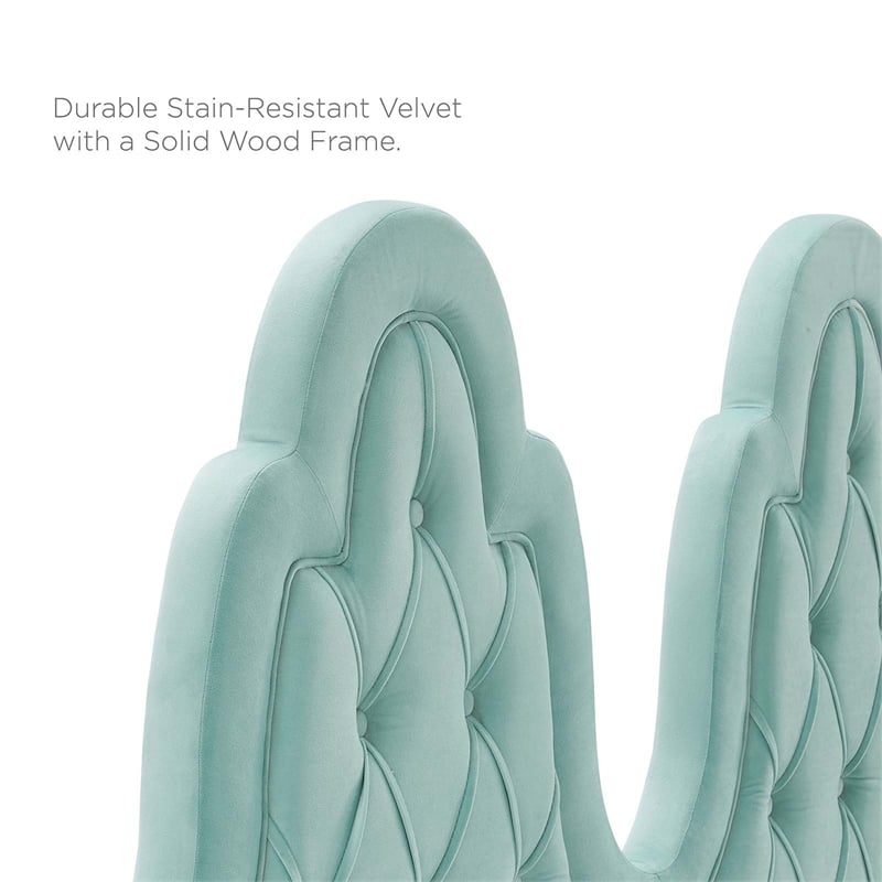Modway Augustine Performance Velvet King/California King Headboard in Mint