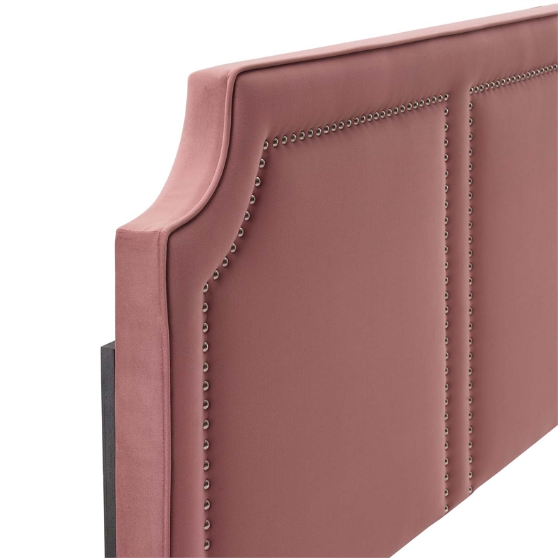 Modway Cynthia Performance Velvet King/California King Headboard in Dusty Rose