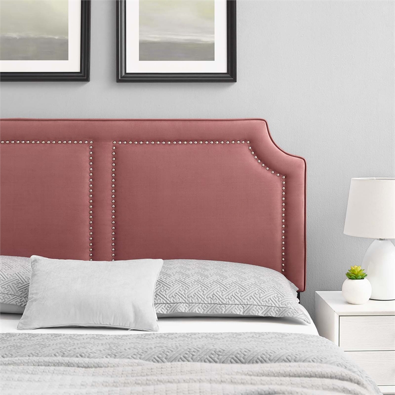 Modway Cynthia Performance Velvet King/California King Headboard in Dusty Rose