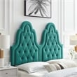 Modway Augustine Performance Velvet King/California King Headboard in Teal