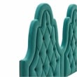 Modway Augustine Performance Velvet King/California King Headboard in Teal
