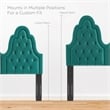 Modway Augustine Performance Velvet King/California King Headboard in Teal
