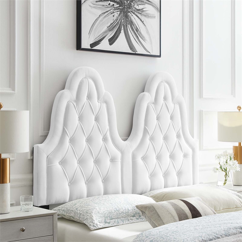Modway Augustine Performance Velvet King/California King Headboard in White