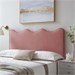 Modway Athena Modern Performance Velvet Twin Headboard in Dusty Rose