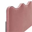 Modway Athena Modern Performance Velvet Twin Headboard in Dusty Rose
