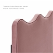 Modway Athena Modern Performance Velvet Twin Headboard in Dusty Rose