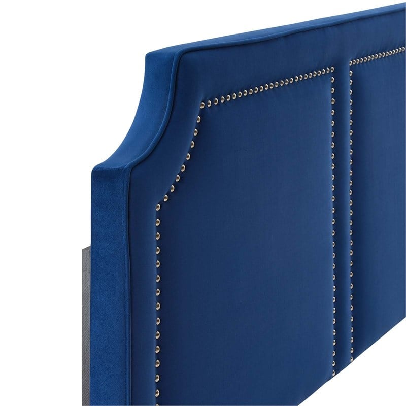 Modway Cynthia Modern Performance Velvet King/California King Headboard in Navy