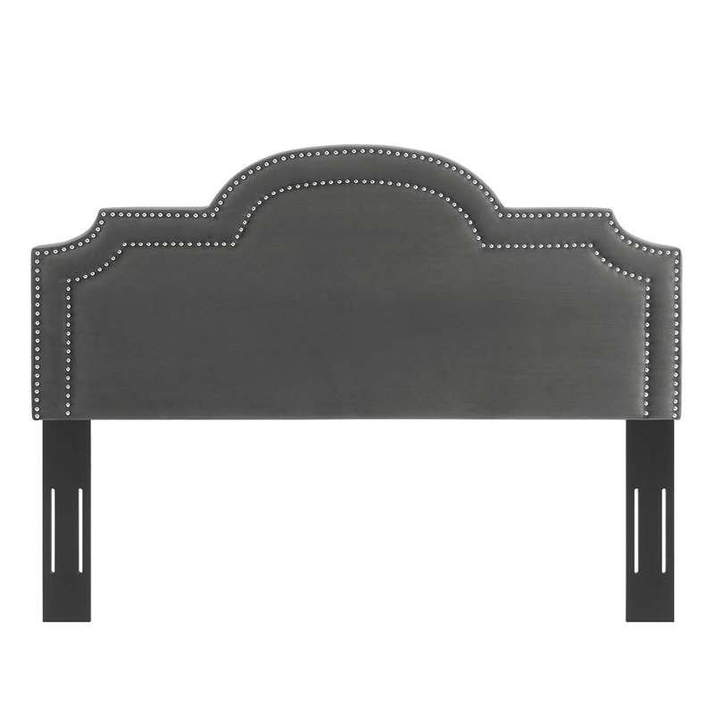 Modway Belinda Modern Performance Velvet Twin Headboard in Charcoal