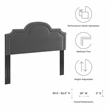 Modway Belinda Modern Performance Velvet Twin Headboard in Charcoal