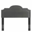 Modway Belinda Modern Performance Velvet Twin Headboard in Charcoal