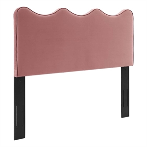 modway athena performance velvet full/queen headboard in dusty rose