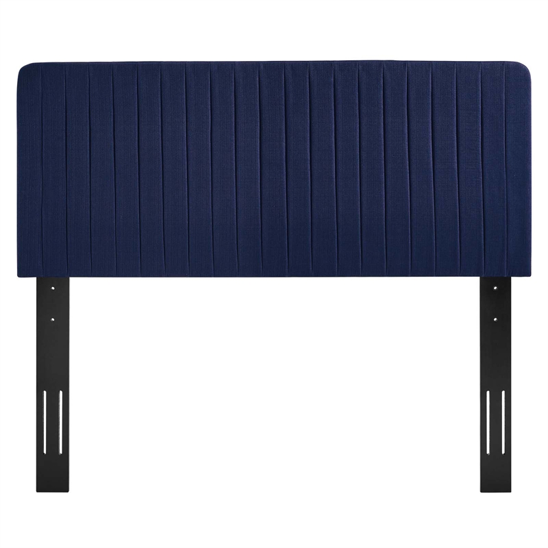 Modway Milenna Channel Tufted Upholstered Fabric Twin Headboard in Royal Blue