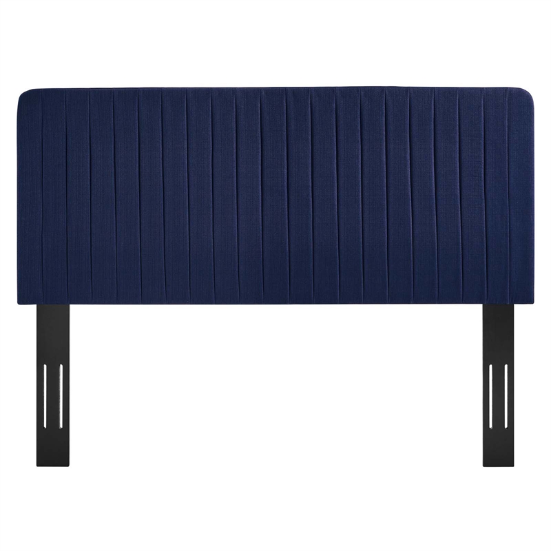 Modway Milenna Channel Tufted Upholstered Fabric Twin Headboard in Royal Blue