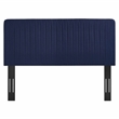 Modway Milenna Channel Tufted Upholstered Fabric Twin Headboard in Royal Blue