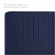 Modway Milenna Channel Tufted Upholstered Fabric Twin Headboard in Royal Blue