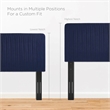 Modway Milenna Channel Tufted Upholstered Fabric Twin Headboard in Royal Blue
