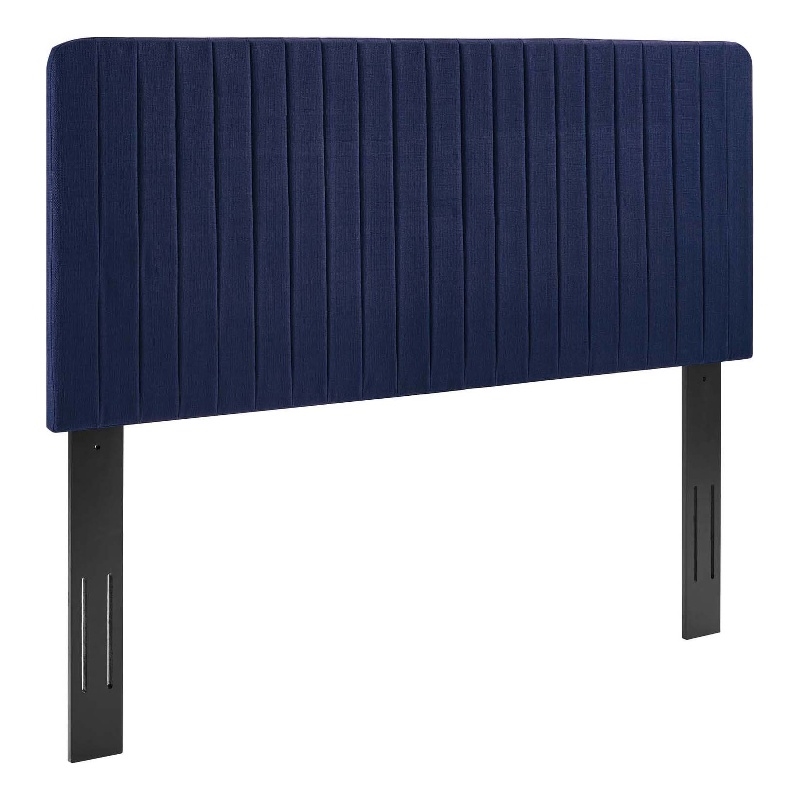 Modway Milenna Channel Tufted Upholstered Fabric Twin Headboard in Royal Blue