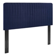 Modway Milenna Channel Tufted Upholstered Fabric Twin Headboard in Royal Blue