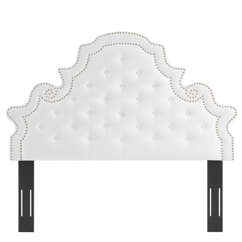 Modway Diana Tufted Performance Velvet Twin Headboard in White