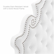 Modway Diana Tufted Performance Velvet Twin Headboard in White