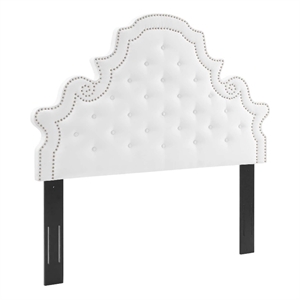 Modway Diana Tufted Performance Velvet Twin Headboard in White