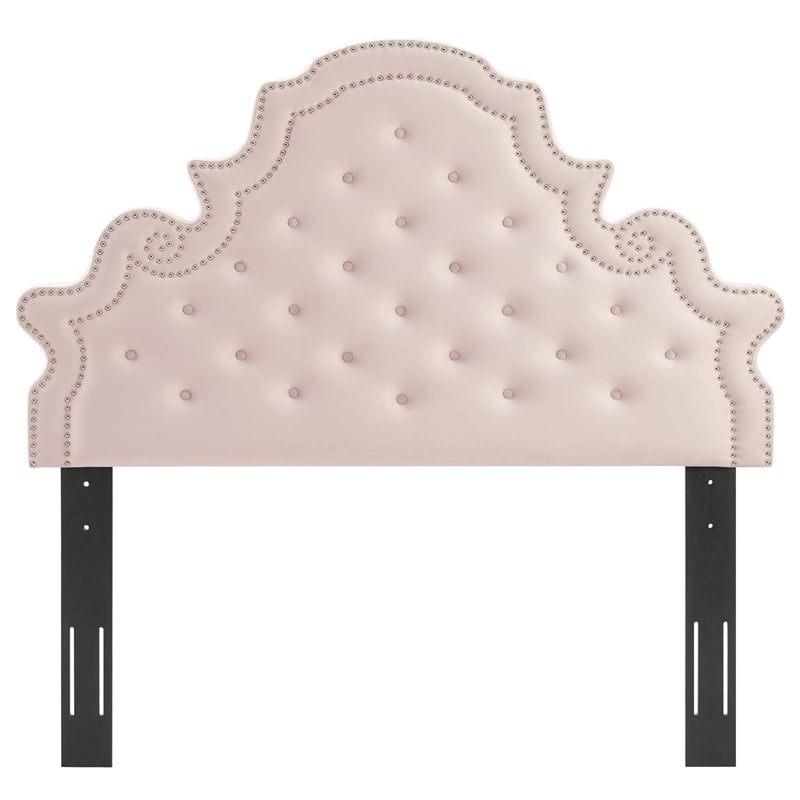 Modway Diana Tufted Performance Velvet Full/Queen Headboard in Pink