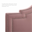Modway Lucia King/California King Performance Velvet Headboard in Dusty Rose