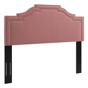 Modway Lucia King/California King Performance Velvet Headboard in Dusty Rose