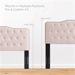 Modway Sophia Tufted Performance Velvet Full/Queen Headboard in Pink