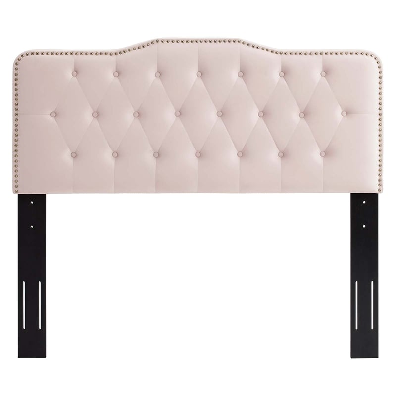 Modway Sophia Tufted Performance Velvet Full/Queen Headboard in Pink