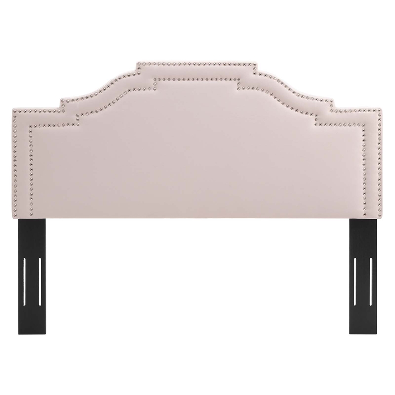 Modway Lucia King/California King Performance Velvet Headboard in Pink