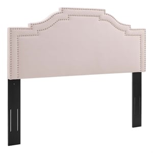 Modway Lucia King/California King Performance Velvet Headboard in Pink