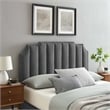Modway Rosalind Modern Performance Velvet Twin Headboard in Charcoal