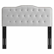 Modway Sophia Tufted Velvet King/California King Headboard in Light Gray