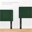 Modway Milenna Channel Tufted Performance Velvet Twin Headboard in Emerald