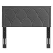 Modway Greta Modern Performance Velvet Twin Headboard in Charcoal