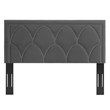 Modway Greta Modern Performance Velvet Twin Headboard in Charcoal
